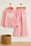 Girl Child Hooded , Flared Three-String Bottom-Up Set - Gift - 2