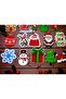 20-Piece Christmas Themed Cardboard Tree Ornament - Gift Card Set Santa Claus Snowman Snowflake - 8cm - 5