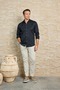 Velvet Look Cotton Slim Fit Men's Shirt - 5