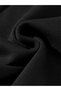 Girl's Black Hooded Zippered Cardigan Sweatshirt-Black Loose Fit Tracksuit Set - 3