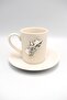 Silver Grape Detailed Porcelain Cup Set - for 2 Person