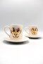 Butterfly Detailed Porcelain Cup Set - for 2 Person - 4