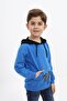 Cobalt Boys' Relax Fit Hooded Pocket Color Block Printed Sweatshirt - 2 Thread - 2