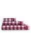 Gracia 100% Cotton Yarn Dyed Bath Towel Set 3-Piece 70X140/40X70/30X30 Burgundy