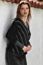 Black V-Neck Cuffed Sleeves Buttoned Glitter Casual Knitwear Sweater 65 60 - 4