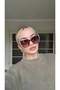 Leopard Pattern Coffee Gradient Glass Sunglasses Uv400 Protection Thick Frame Luxury Trend Model 2025 - 3