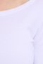 Women's Slim Fit Slim Fit Cotton Modal Fabric Long Sleeve Boat Neck White Blouse - 6