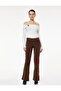 Long Sleeve Off-The-Shoulder Madonna Collar Knit Sweater with Accessory Detail - 2