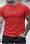 Men's Red Plain Slim Fit T-Shirt