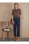 Dark Navy Blue Raw Hem Zmodel Orj Jean Trousers - 7