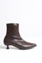 Women's Heeled Pointed Toe Stretch Boots 0012800 Brown