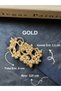 Women's Gold Daisy Patterned Buckle Belt Waist Belt Coat Belt Dress Belt Pants Belt Unisex - 4