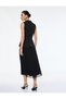 Sleeveless Double-Breasted Belt Detail Midi Length Pleated Jacket Dress - 4