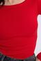Women's Slim Fit Slim Fit Cotton Modal Fabric Long Sleeve Boat Neck Red Blouse - 3