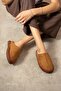 Raffy Tan Suede Stitching Detailed Semi-Closed Silent Non-Slip Strip Coated Thermo Sole House Slippers - 3