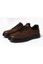 Gr0406 Genuine Leather Smart Lace-Up Ankle Stretch Orthopedic Dark Brown Men's Shoes - 2