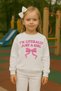 Girl Ribbon B Printed Tracksuit Set 3-4-5-6-7-8-9-10-11-12 Years Old