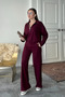 Women's Modal Fabric Zippered Mock Neck Set 3106 - 4