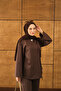 Women's Side Tie Suit Brown - 8