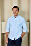 Button-Down Collar Oxford Stretch Fabric Slim Fit Men's Shirt - 4