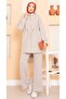 Beli Adjustable Quilted Vest Set Piece Hijab Set Beige