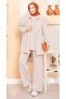 Beli Adjustable Quilted Vest Set Piece Hijab Set Beige - 5