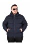 Men's Large Size Hooded Coat Lusso 2505 Navy Blue