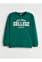 Lcw Kids Green Crew Neck Boy Sweatshirt