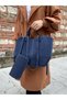 Suede Brown Women's Polen Hand and Shoulder Bag - 4