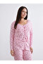 Women's Floral U Neck Pajama Set - 3