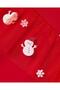 Baby Girl Cotton Red Penguin Themed Christmas Romper - Ruffled Tulle Skirt Detail - 2