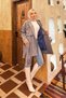 Double Button Lined Short Trench Coat Indigo - 7