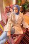 Double Button Lined Short Trench Coat Stone