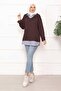 Striped Shirt Garnished Tunic Brown - 3