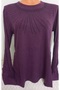 Er Clothing Winter Cotton Combed Blouse Long Sleeve Crew Neck Stone Plum