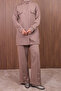 Women's Scuba Pants Button Detailed Oversized Hijab Suit 3110 - 2
