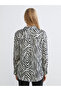 قميص زيبرا منقوشة المرأة - 4