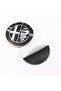 4Pcs 56mm Rim Hub Sticker with Alfa Romeo Logo (Black-Silver) - 2