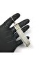 Crystal Stone Leather Auto Keychain Silver - 2