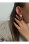 Special Series Pearl Detailed Brown Earrings - 7