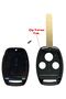 Civic C-Rv Accord Jazz Compatible Key Control Case Auto Keychain 3 Keys with Logo - 5