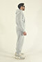 Men's Winter Cotton Tracksuit Set Hooded Sweatshirt Jogger - Gray Regular Elastic Leg - 6