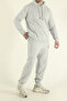 Men's Winter Cotton Tracksuit Set Hooded Sweatshirt Jogger - Gray Regular Elastic Leg - 7