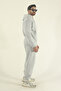 Men's Winter Tracksuit Set Hooded Sweatshirt Jogger - Gray Regular Elastic Leg - 5