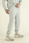 Men's Winter Tracksuit Set Hooded Sweatshirt Jogger - Gray Regular Elastic Leg - 4