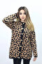 Soft Textured Tunic Boy Leopard Pattern Cardigan