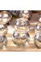 LAMORGIFT Silver Votive Candle Holders Set of 12 - Mercury Glass Tealight Holders