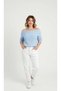 Stella White Mom Jean Women's Boyfriend High Waist Stretch Fabric Pants - 4