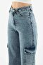 Women's Medium Snow Lira Cargo Pocket Palazzo Wide Leg - 4