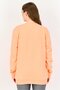Women Sportswear Fit Long Sleeve Outdoor Sweatshirt, Peach - 3